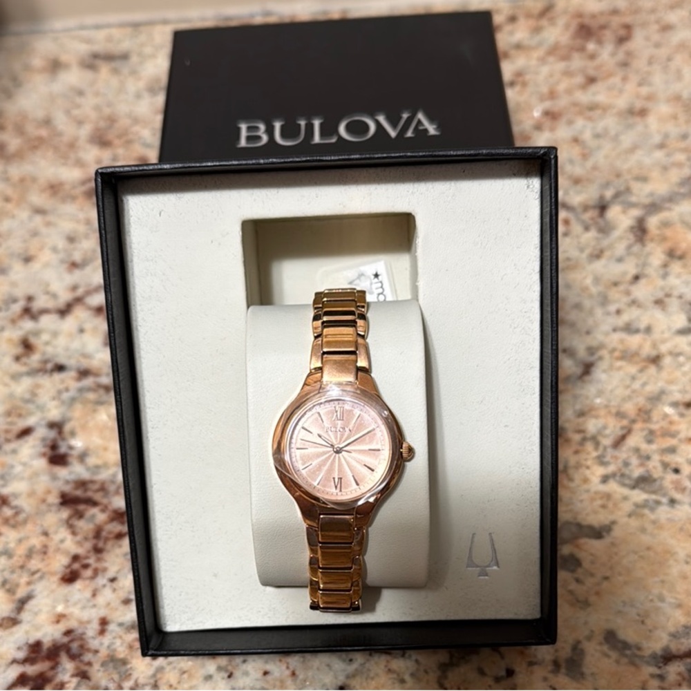 BNWT Bulova Women's Watch in Rose Gold Tone